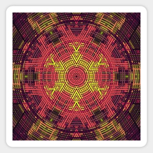 Weave Mandala Pink Purple and Yellow Sticker